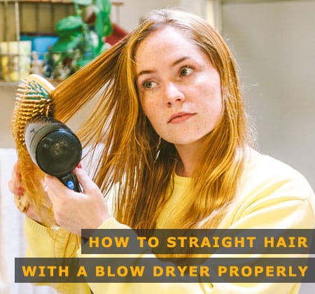Featured Image of How to Straight Hair With a Blow Dryer Properly